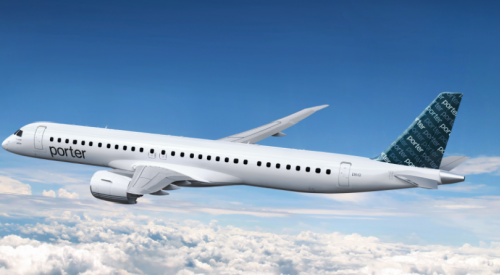 Porter Airlines will get a big, watery welcome when it lands for the first time Wednesday in Kelowna